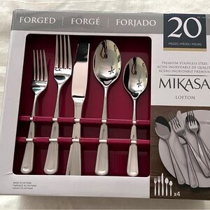 Mikasa  Lofton 20-Piece Flatware Forged Premium Stainless Cutlery Silverw…